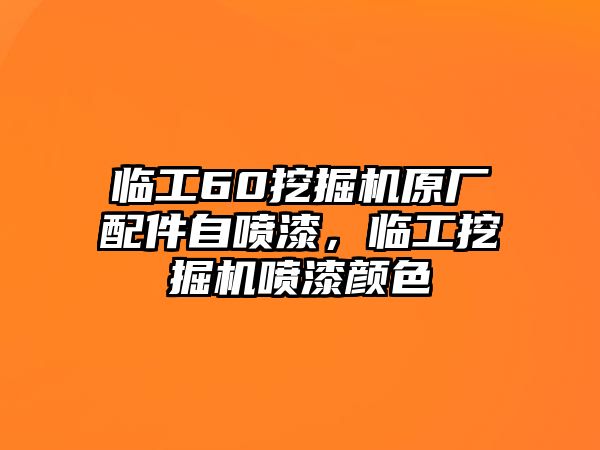 臨工60挖掘機(jī)原廠配件自噴漆，臨工挖掘機(jī)噴漆顏色