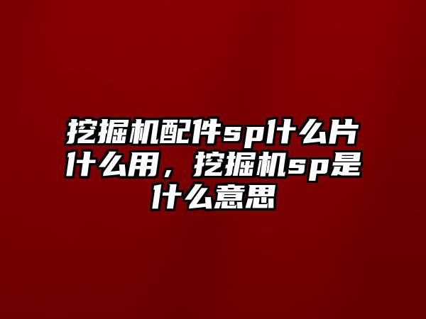 挖掘機(jī)配件sp什么片什么用，挖掘機(jī)sp是什么意思