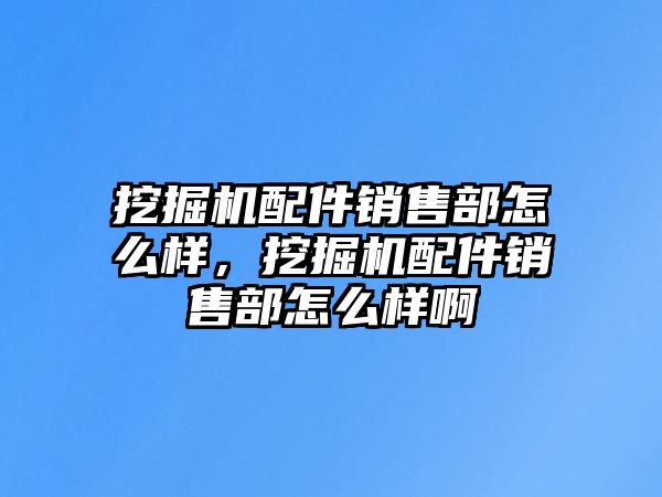 挖掘機(jī)配件銷售部怎么樣，挖掘機(jī)配件銷售部怎么樣啊