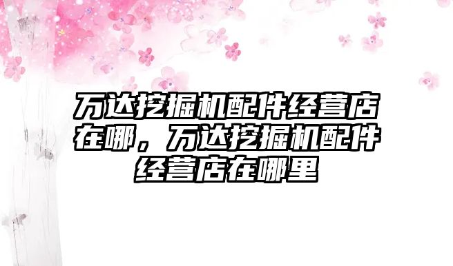 萬達(dá)挖掘機(jī)配件經(jīng)營(yíng)店在哪，萬達(dá)挖掘機(jī)配件經(jīng)營(yíng)店在哪里