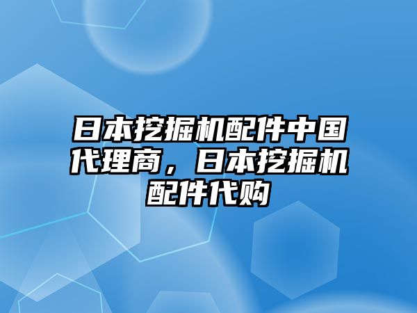 日本挖掘機(jī)配件中國(guó)代理商，日本挖掘機(jī)配件代購(gòu)