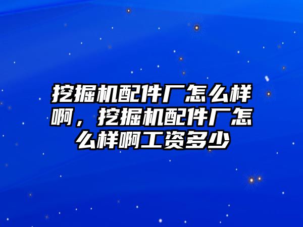 挖掘機配件廠怎么樣啊，挖掘機配件廠怎么樣啊工資多少