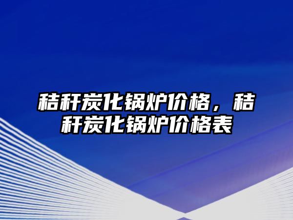 秸稈炭化鍋爐價格，秸稈炭化鍋爐價格表