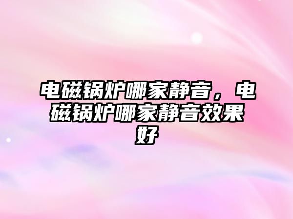 電磁鍋爐哪家靜音，電磁鍋爐哪家靜音效果好