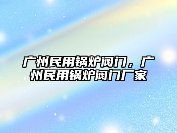 廣州民用鍋爐閥門，廣州民用鍋爐閥門廠家