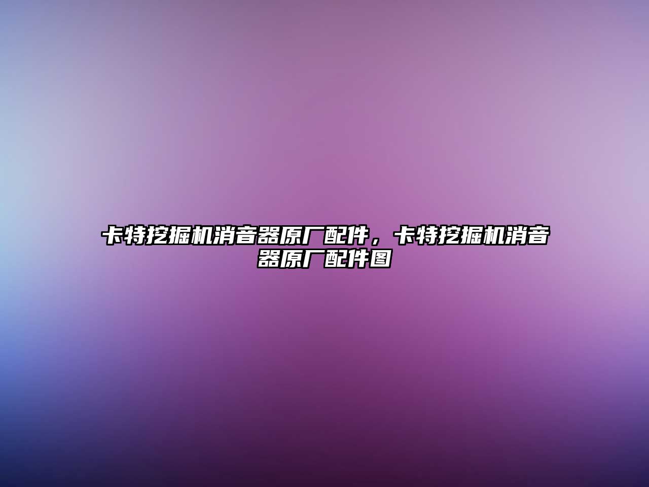 卡特挖掘機消音器原廠配件，卡特挖掘機消音器原廠配件圖