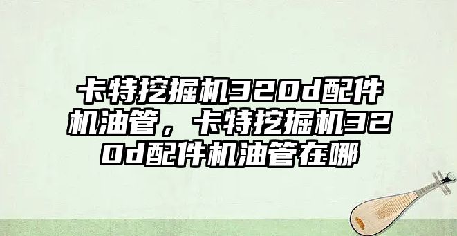 卡特挖掘機320d配件機油管，卡特挖掘機320d配件機油管在哪