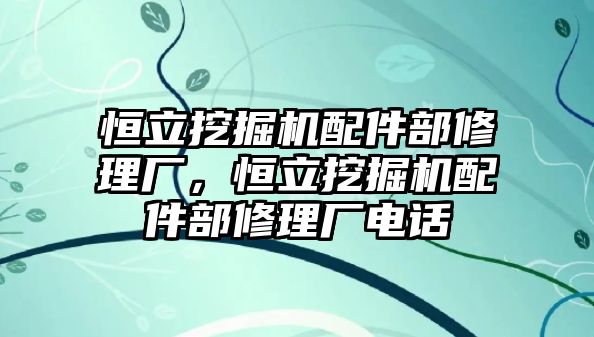 恒立挖掘機(jī)配件部修理廠，恒立挖掘機(jī)配件部修理廠電話