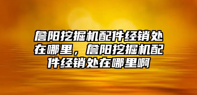 詹陽挖掘機(jī)配件經(jīng)銷處在哪里，詹陽挖掘機(jī)配件經(jīng)銷處在哪里啊