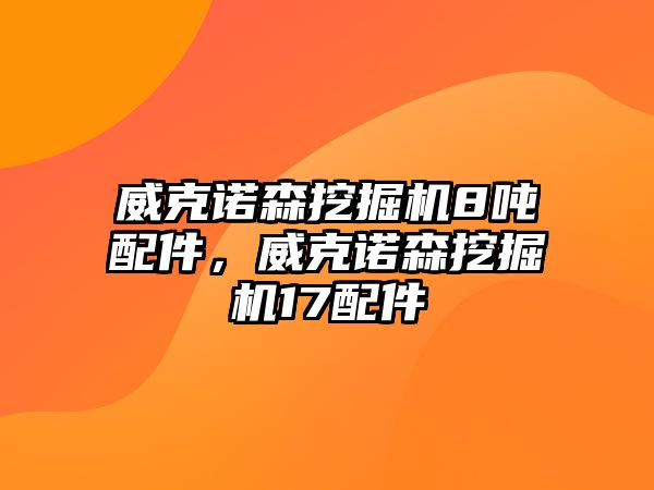 威克諾森挖掘機(jī)8噸配件，威克諾森挖掘機(jī)17配件