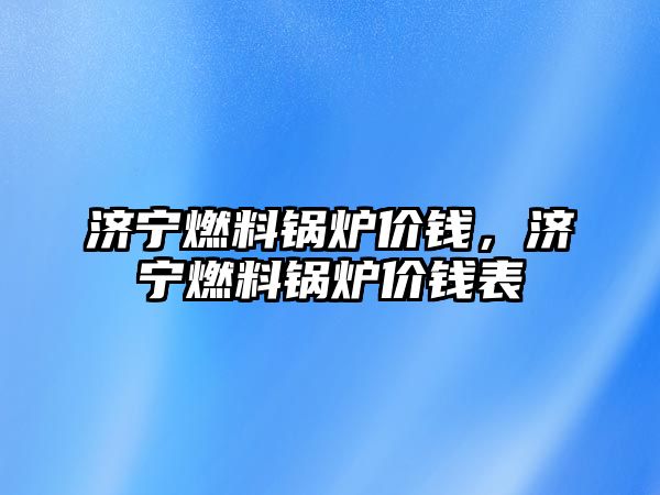 濟寧燃料鍋爐價錢，濟寧燃料鍋爐價錢表