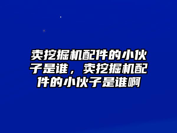 賣挖掘機(jī)配件的小伙子是誰(shuí)，賣挖掘機(jī)配件的小伙子是誰(shuí)啊