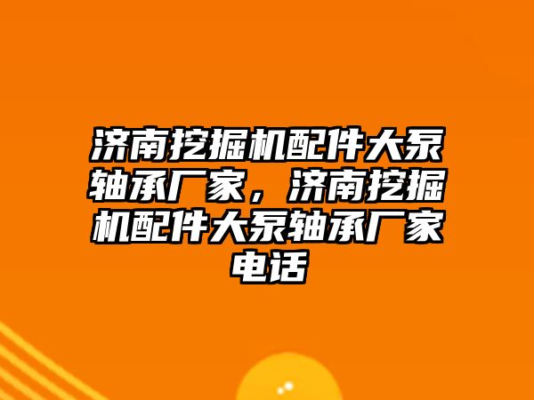 濟南挖掘機配件大泵軸承廠家，濟南挖掘機配件大泵軸承廠家電話