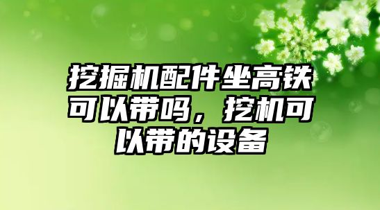 挖掘機配件坐高鐵可以帶嗎，挖機可以帶的設(shè)備