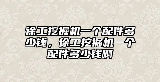 徐工挖掘機一個配件多少錢，徐工挖掘機一個配件多少錢啊