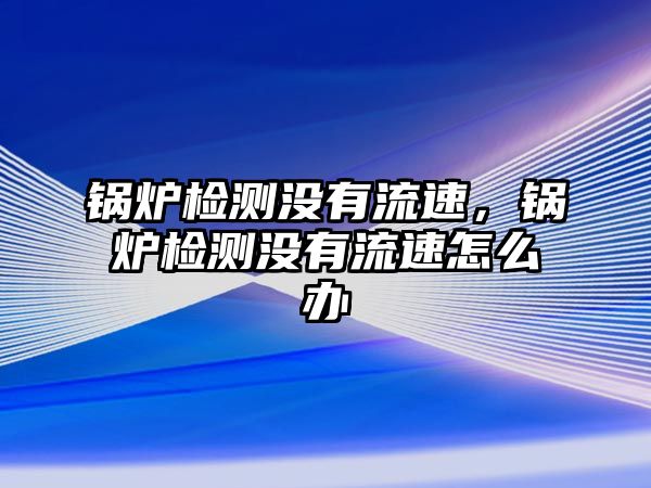 鍋爐檢測沒有流速，鍋爐檢測沒有流速怎么辦