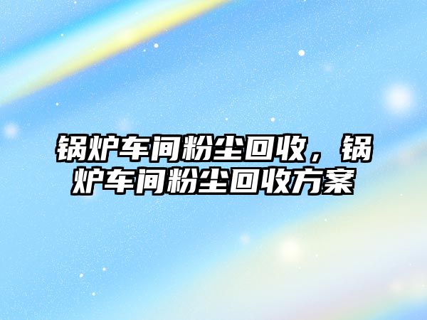 鍋爐車間粉塵回收，鍋爐車間粉塵回收方案