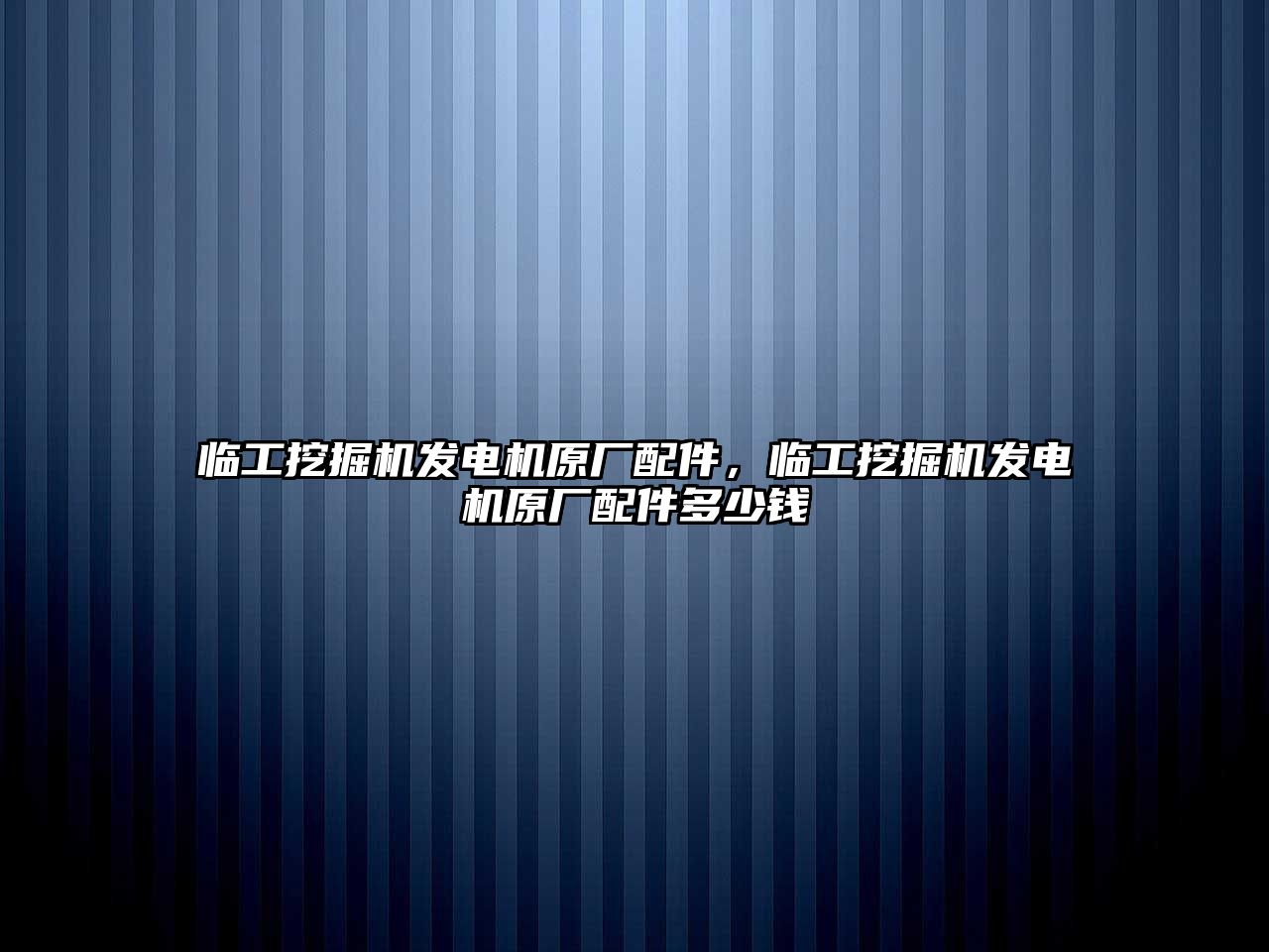 臨工挖掘機發(fā)電機原廠配件，臨工挖掘機發(fā)電機原廠配件多少錢