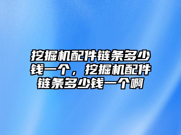 挖掘機(jī)配件鏈條多少錢一個，挖掘機(jī)配件鏈條多少錢一個啊