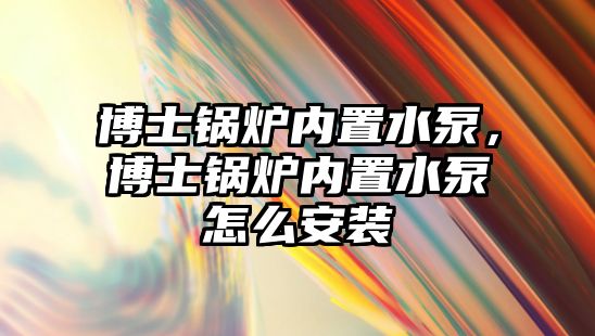 博士鍋爐內置水泵，博士鍋爐內置水泵怎么安裝