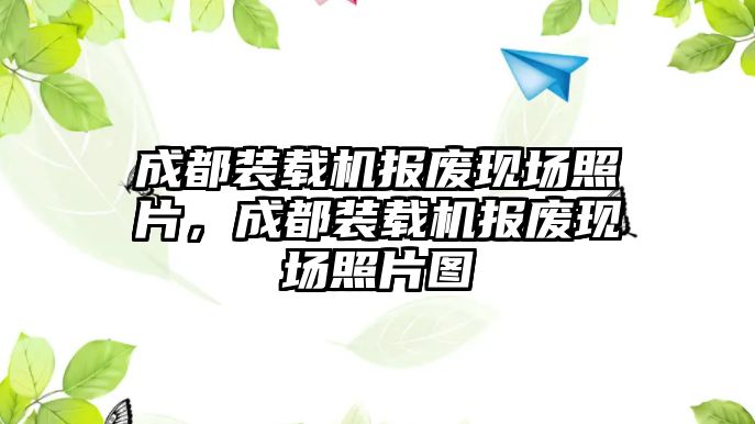 成都裝載機報廢現(xiàn)場照片，成都裝載機報廢現(xiàn)場照片圖