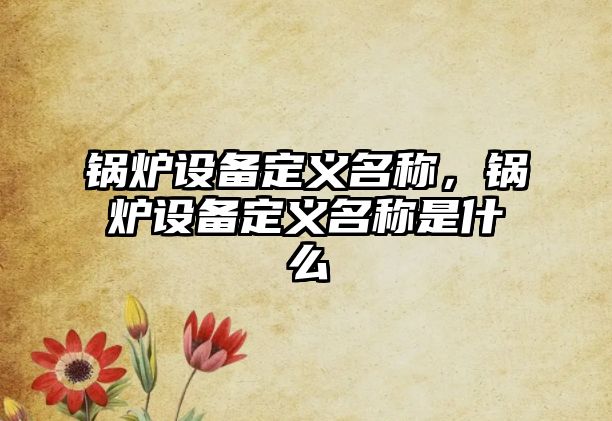 鍋爐設(shè)備定義名稱，鍋爐設(shè)備定義名稱是什么