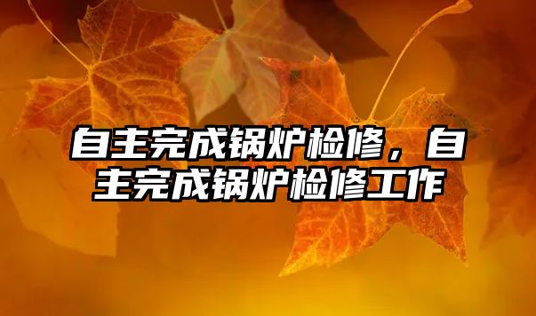 自主完成鍋爐檢修，自主完成鍋爐檢修工作