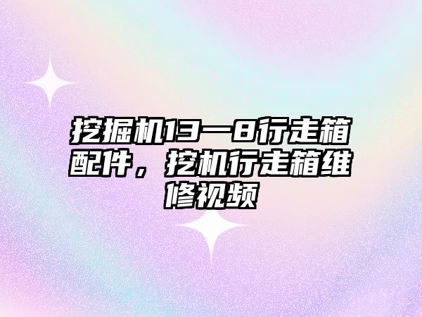 挖掘機(jī)13一8行走箱配件，挖機(jī)行走箱維修視頻