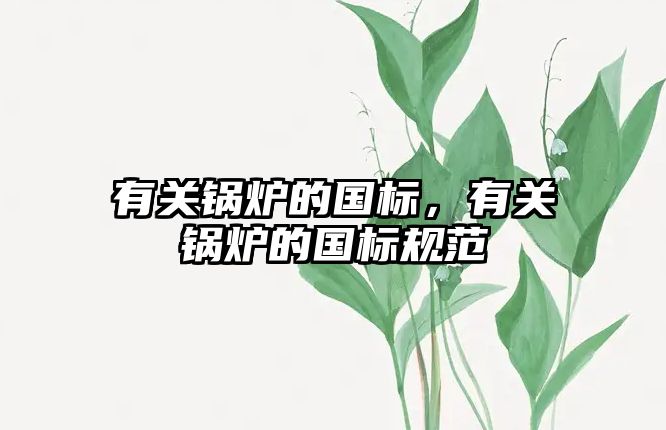 有關(guān)鍋爐的國標，有關(guān)鍋爐的國標規(guī)范