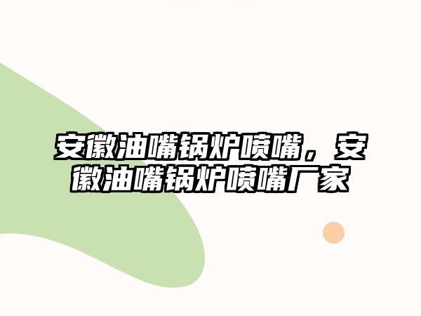 安徽油嘴鍋爐噴嘴，安徽油嘴鍋爐噴嘴廠家