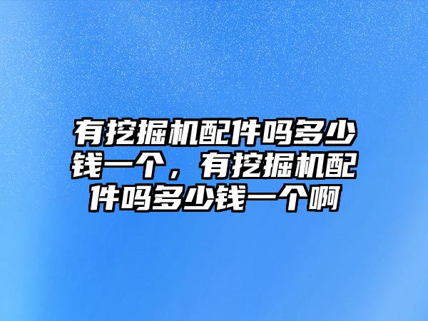 有挖掘機(jī)配件嗎多少錢一個，有挖掘機(jī)配件嗎多少錢一個啊