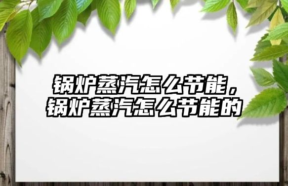 鍋爐蒸汽怎么節(jié)能，鍋爐蒸汽怎么節(jié)能的