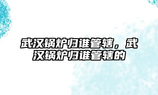 武漢鍋爐歸誰管轄，武漢鍋爐歸誰管轄的